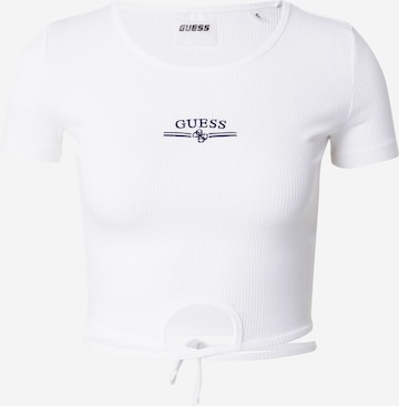 Maglietta 'NYRA' di GUESS in bianco: frontale