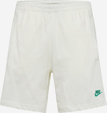 Regular Pantalon 'CLUB' Nike Sportswear en blanc : devant