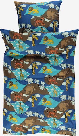 Småfolk Duvet Cover 'Zoo' in Blue: front