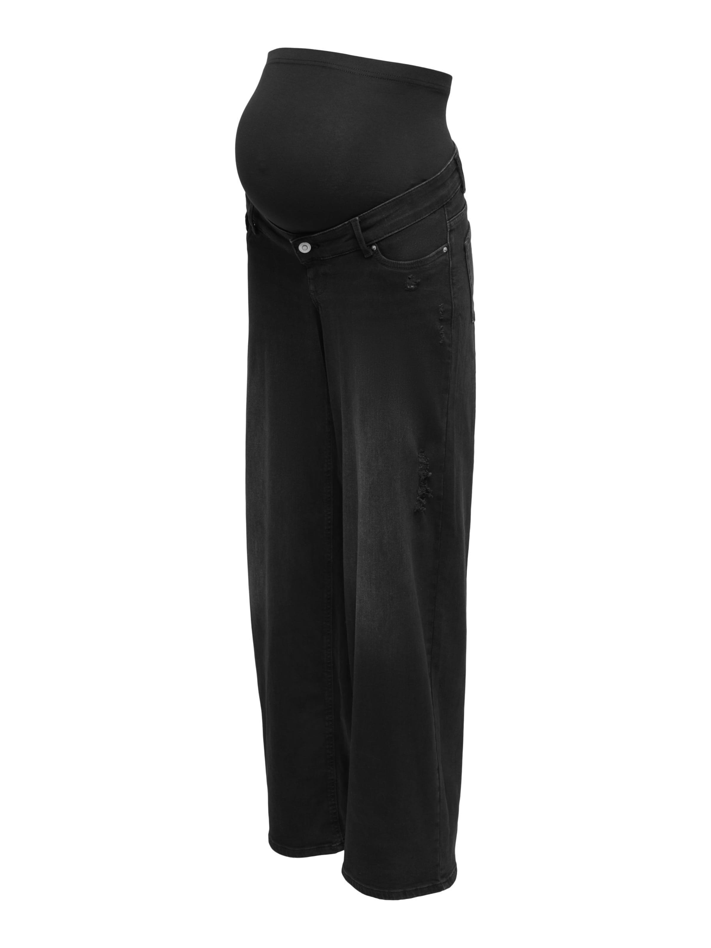 Only Maternity Loosefit Jeans 'OLMBlush' in Zwart