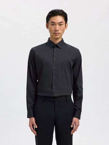 SELECTED - Ajuste estrecho Camisa '16092939' en negro