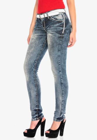 CIPO & BAXX Skinny Jeans 'Laced' in Blue