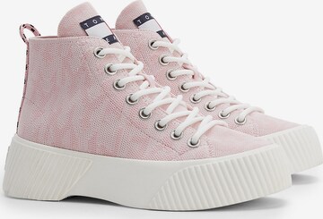 Baskets hautes Tommy Jeans en rose