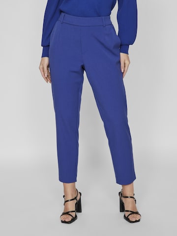 VILA Slim fit Pleat-front trousers 'VIVARONE' in Blue: front