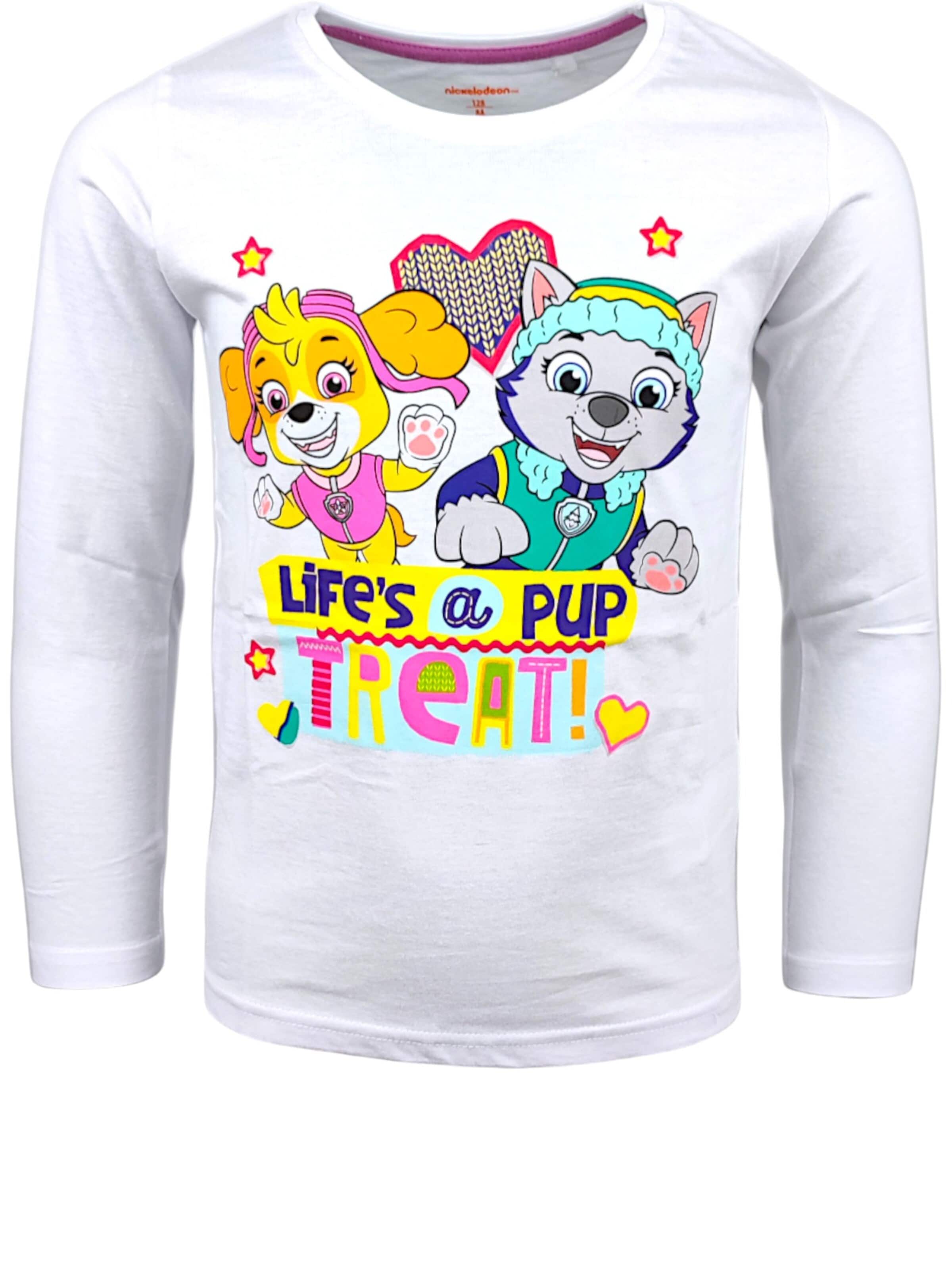 Paw Patrol Shirt 'Skye & Everest' in White: front