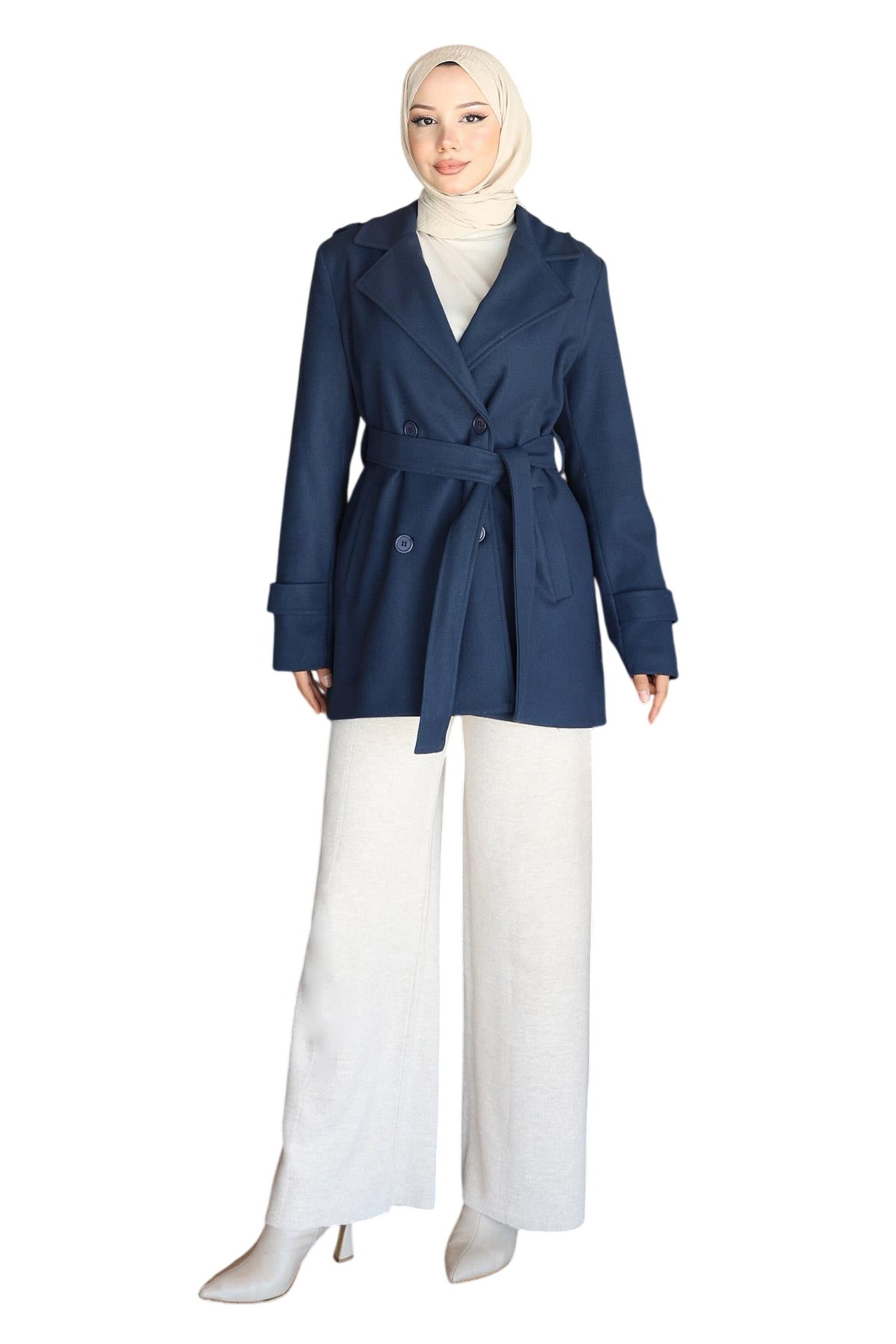 MODAMIHRAM Tussenmantel in Blauw