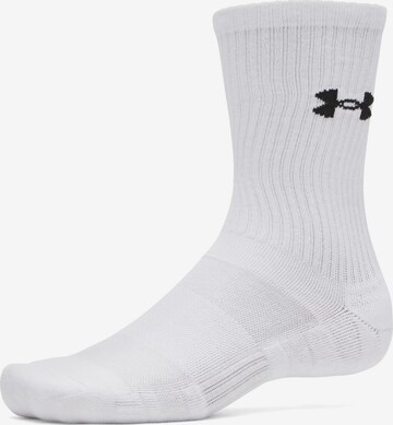 UNDER ARMOUR Athletic Socks in White: front