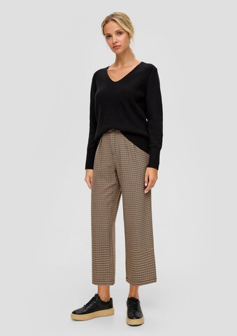 s.Oliver Wide leg Pleat-Front Pants in Beige