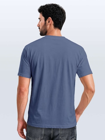 Neverless Shirt 'Gebirge' in Blue