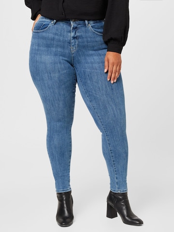 ONLY Carmakoma Skinny Jeans 'Power' in Blauw: voorkant