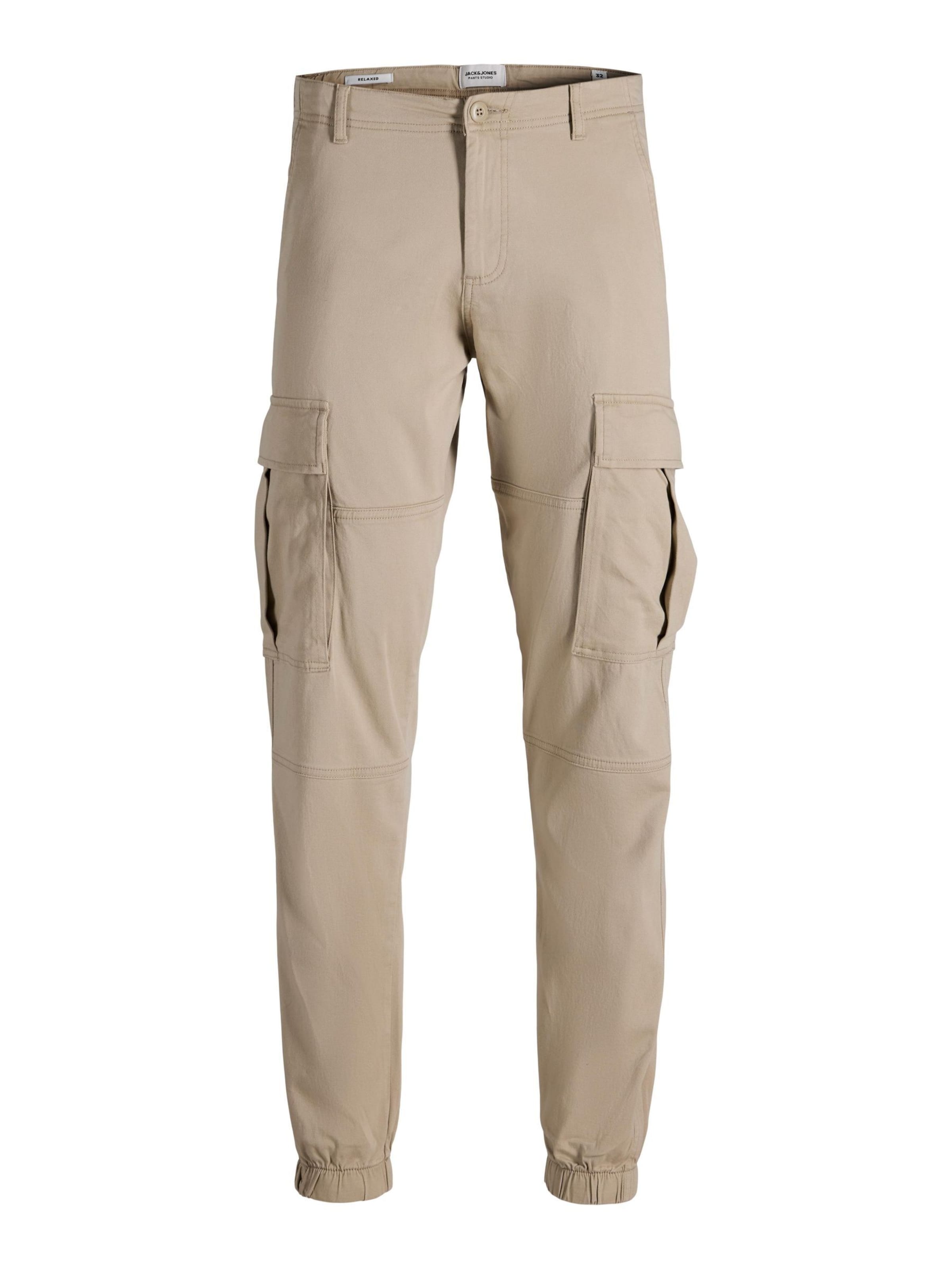 JACK & JONES - Pantalón cargo en beige: frente