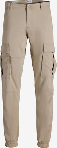 JACK & JONES - Pantalón cargo en beige: frente