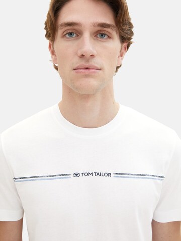 TOM TAILOR T-Shirt in Weiß