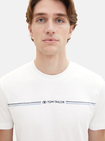 TOM TAILOR T-shirt i vit