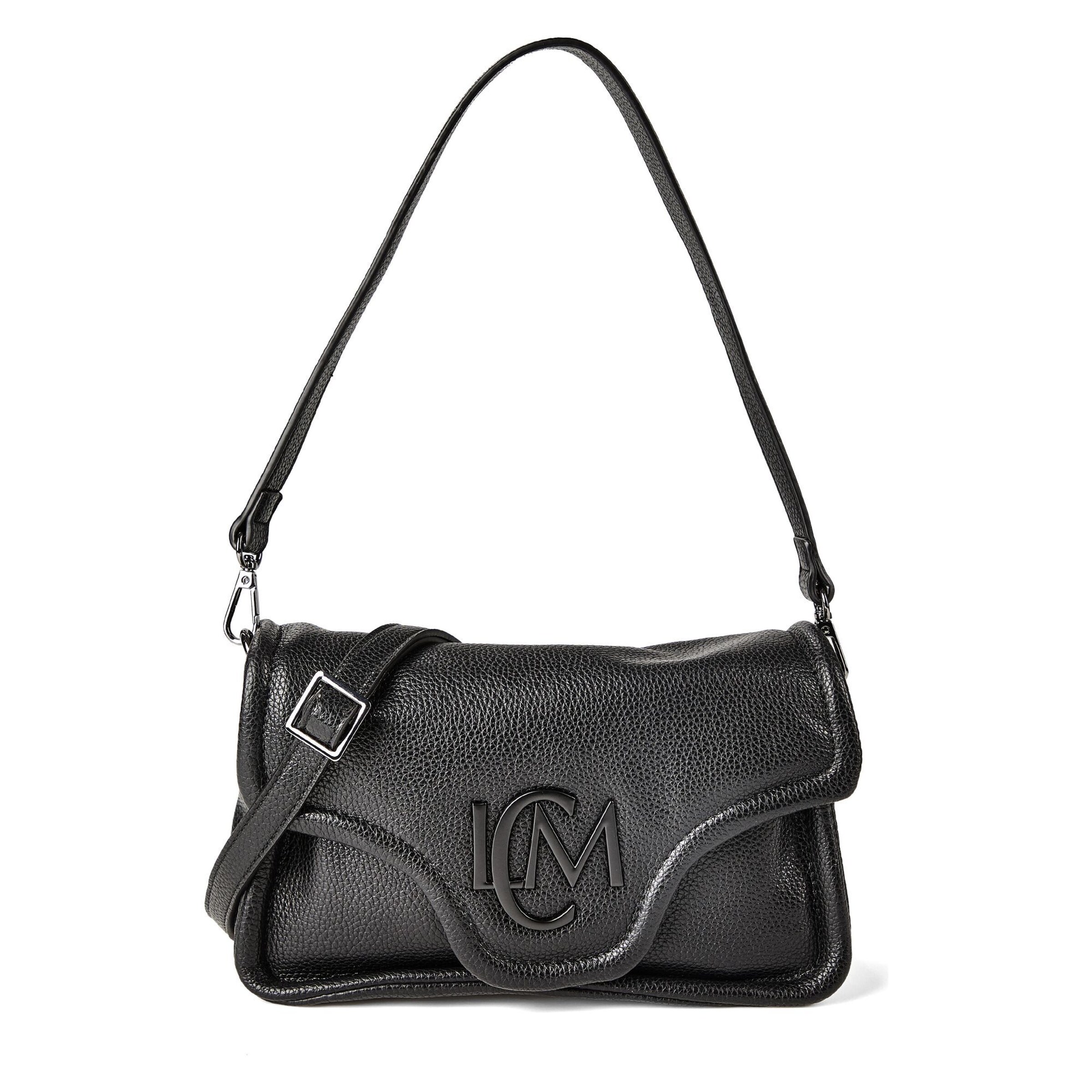 Borsa a spalla 'Rhonda ' di L.CREDI in nero: frontale