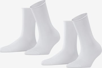 FALKE Socken 'Happy 2-Pack' in Weiß: Vorderseite
