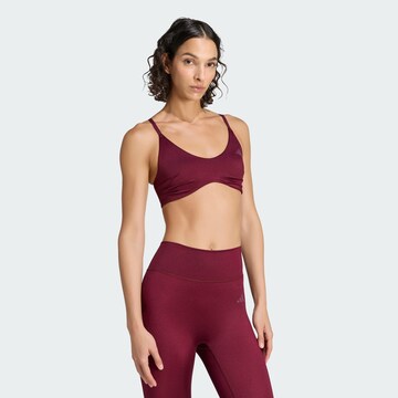 ADIDAS PERFORMANCE Bustier Sport bh 'Optime Essentials' in Rood: voorkant