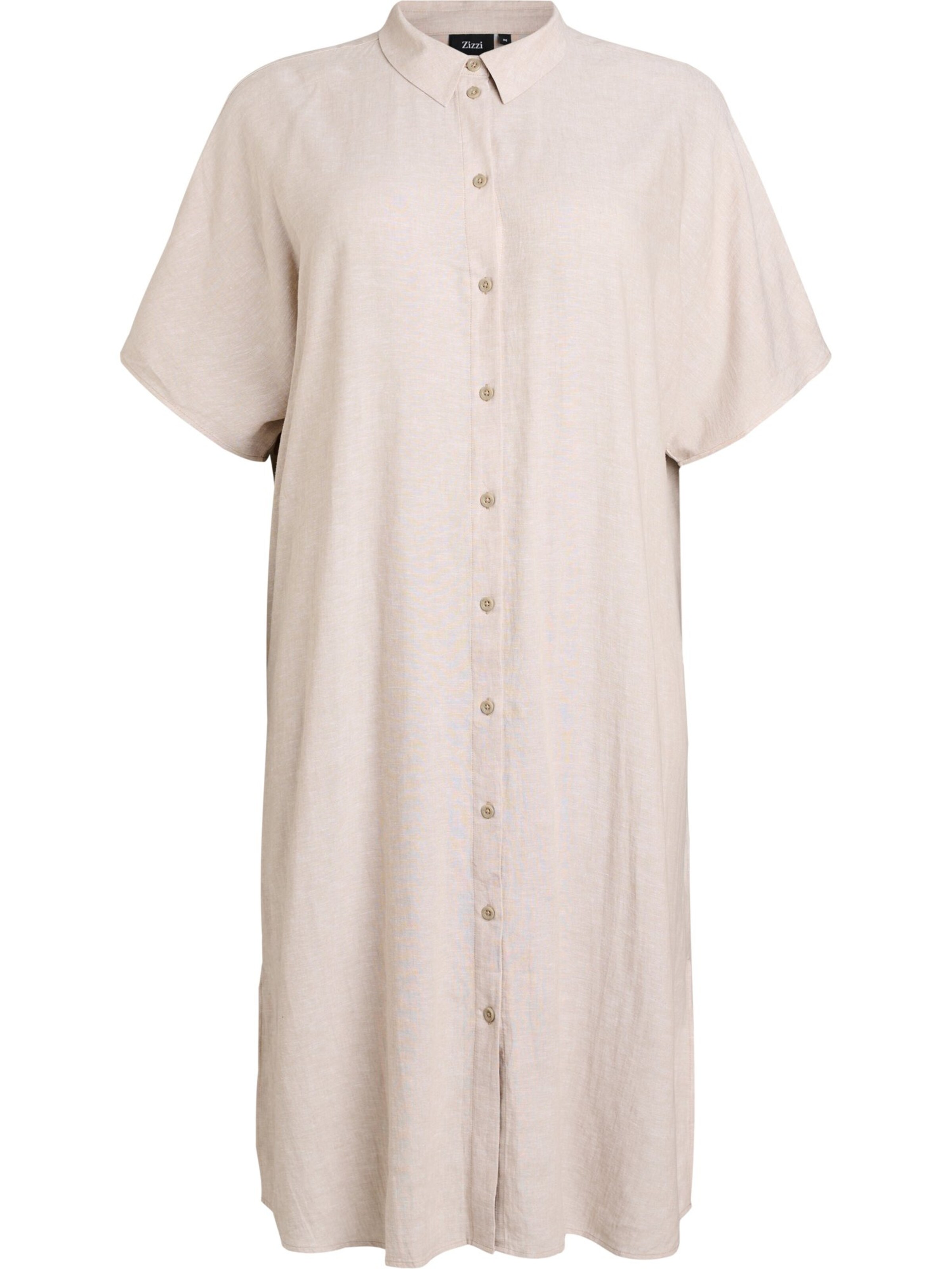 Zizzi Blousejurk 'VLINA' in Beige
