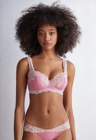 INTIMISSIMI Balconette Bra 'Pretty Flowers' in Pink: front