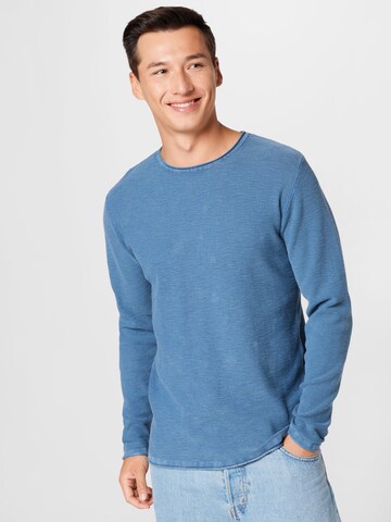 INDICODE JEANS Sweater 'Jadiel' in Blue: front