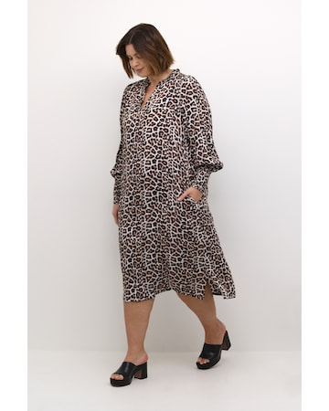KAFFE CURVE Jurk 'dry' in Beige