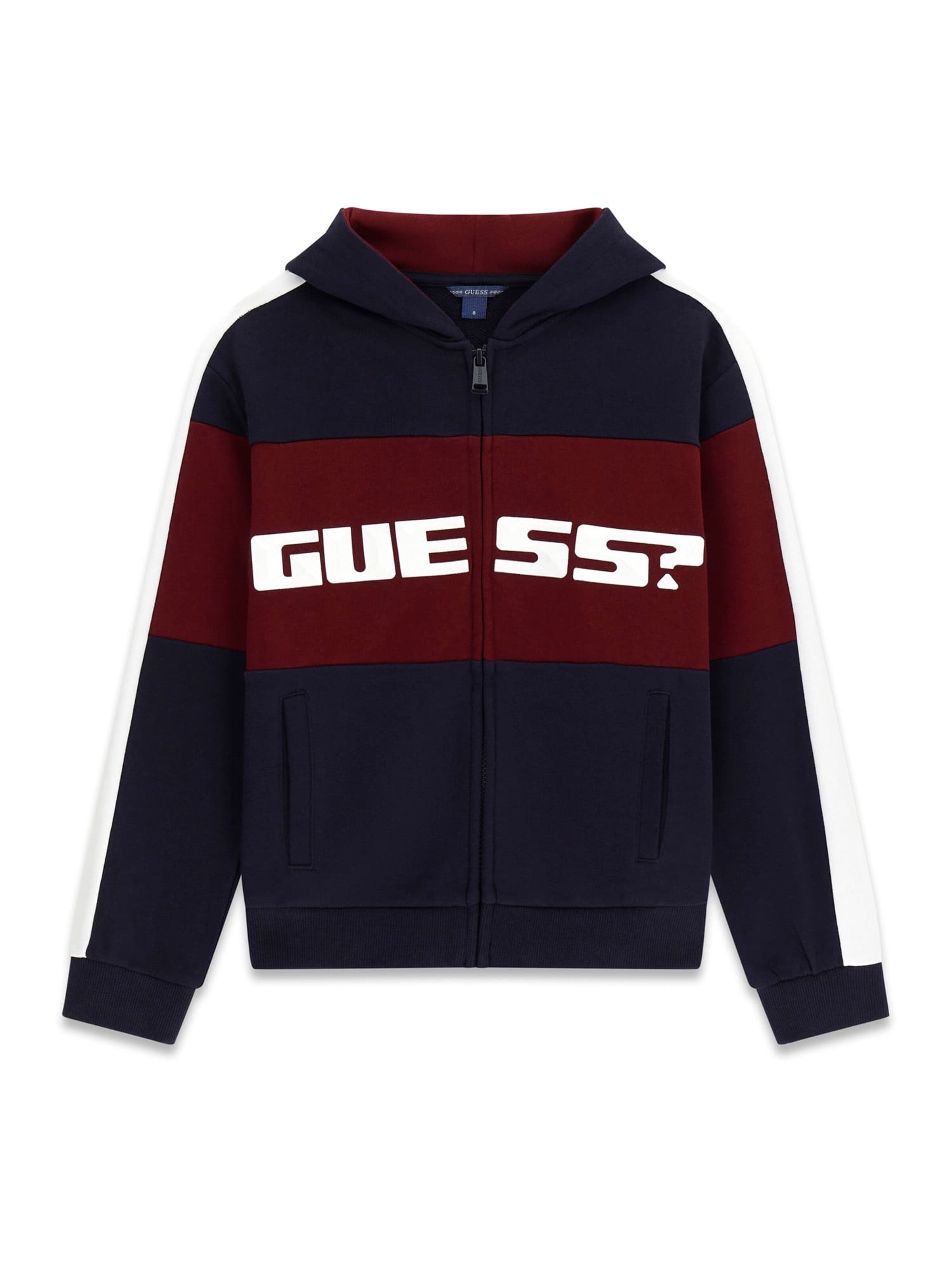 GUESS Sweatjacke in Blau: Vorderseite