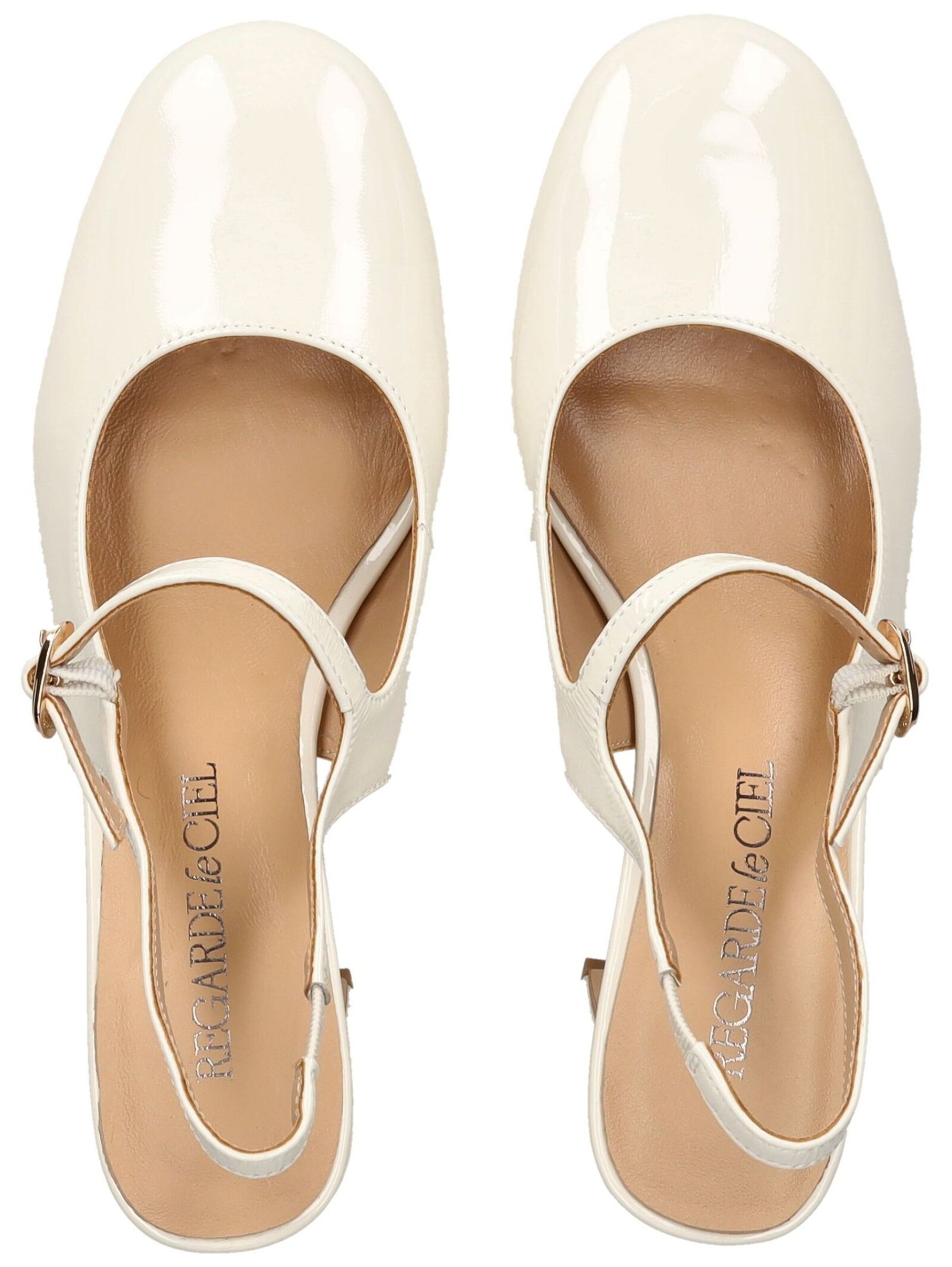 Escarpins à bride arrière Regarde le Ciel en blanc