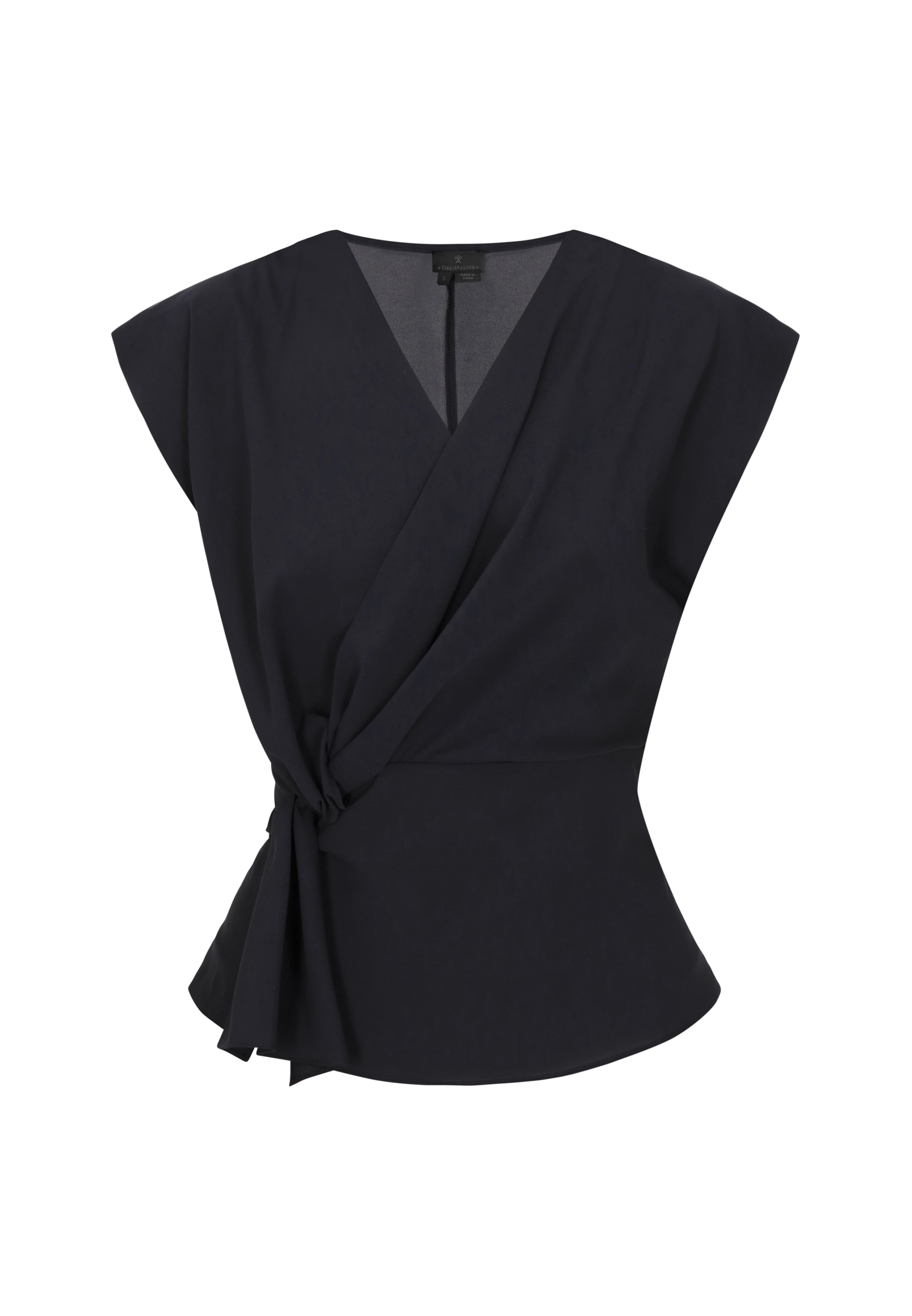 DreiMaster Klassik Bluse 'Classic Look' in Schwarz: Vorderseite
