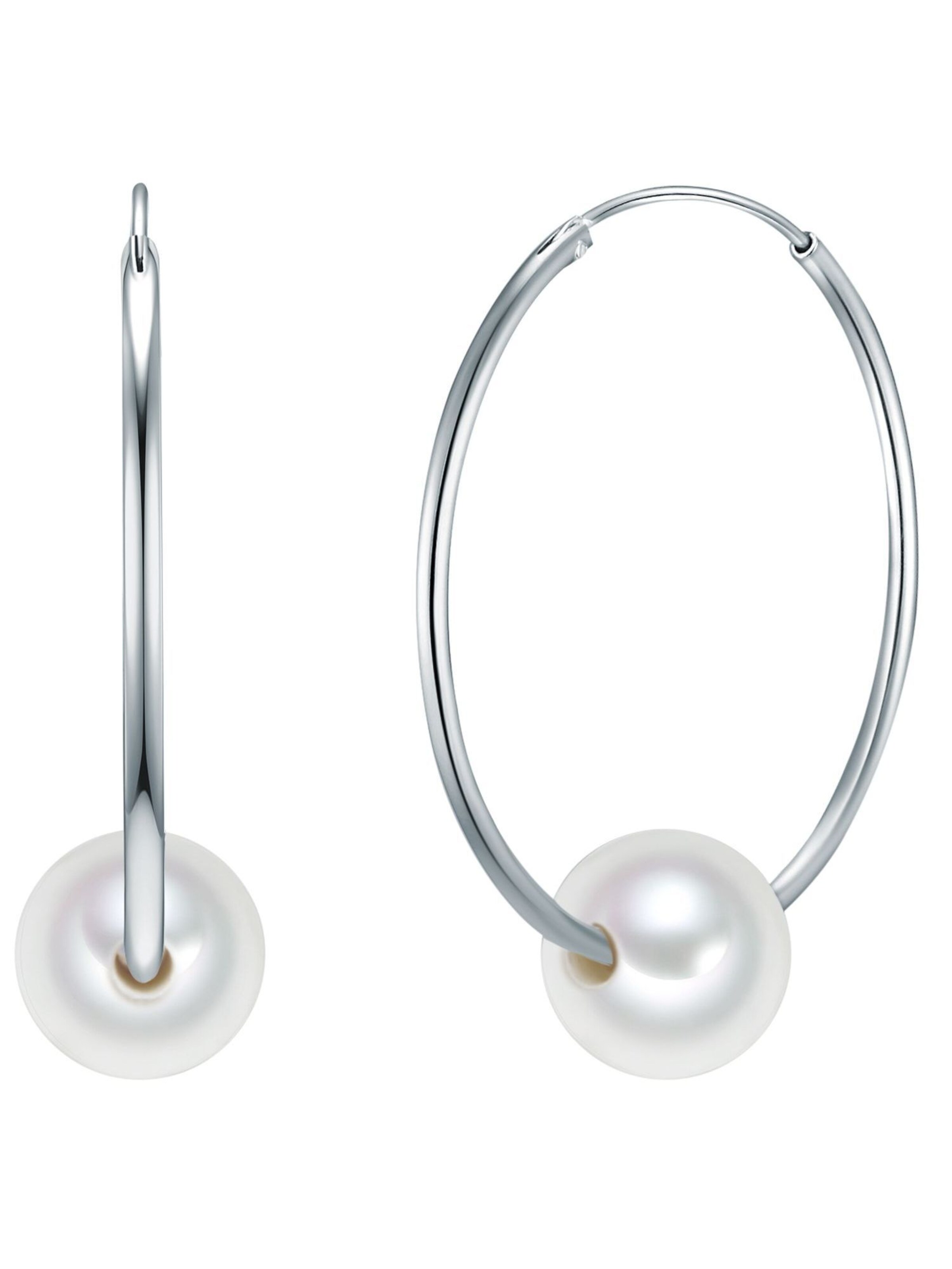 Valero Pearls Earrings in Silver: front