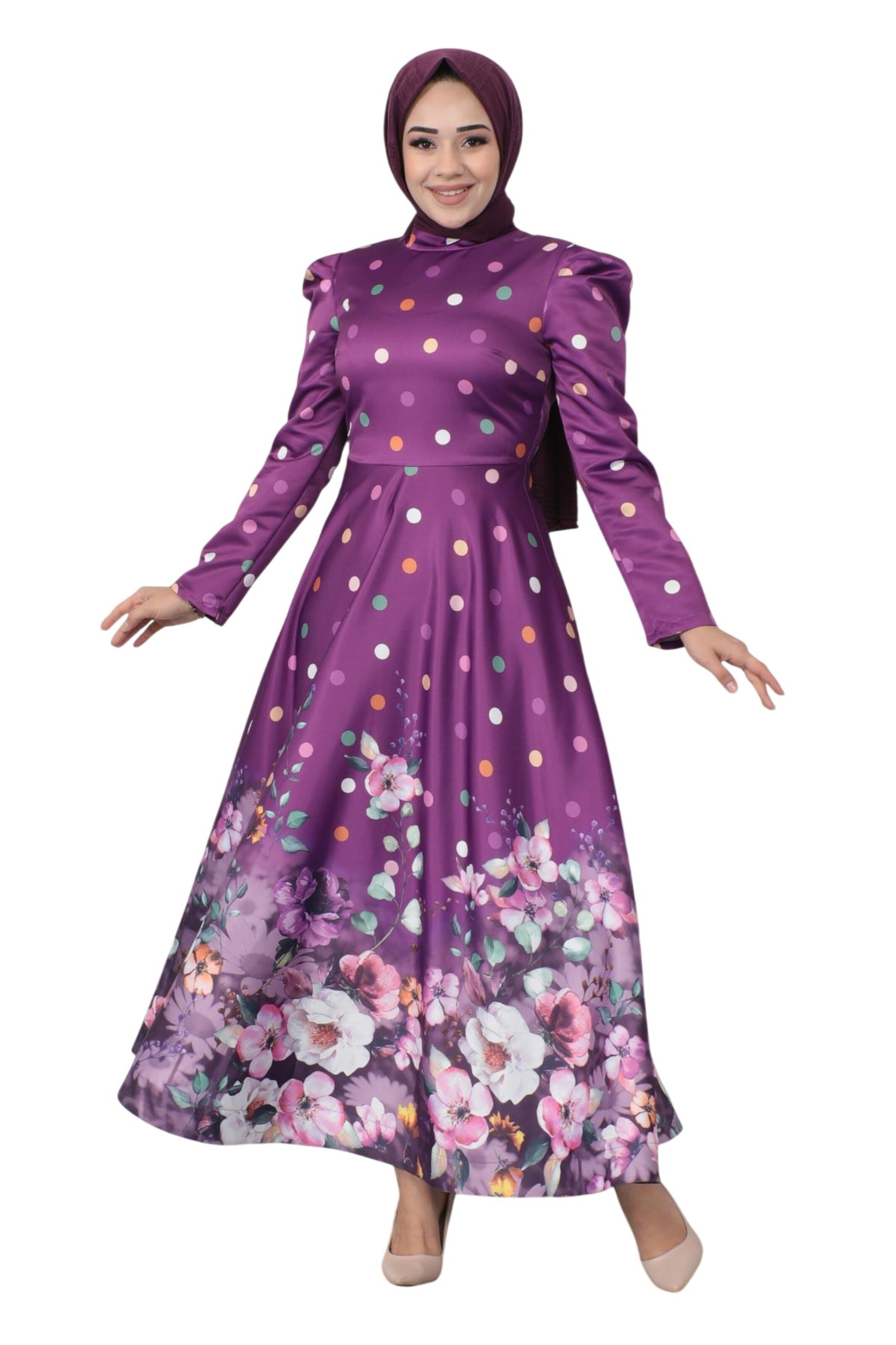 MODAMIHRAM Kleid in Lila: Vorderseite