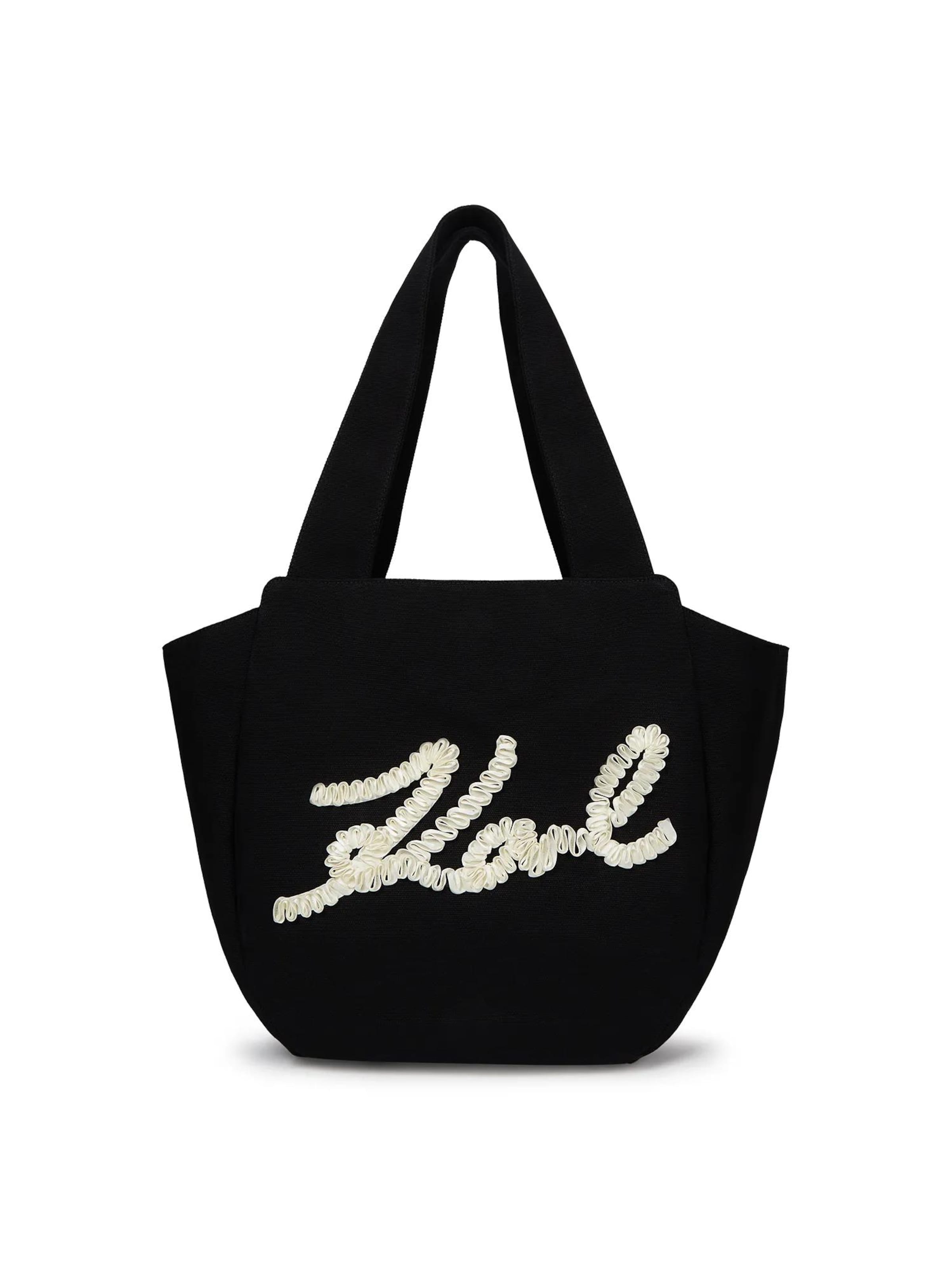 Shopper di Karl Lagerfeld in nero: frontale