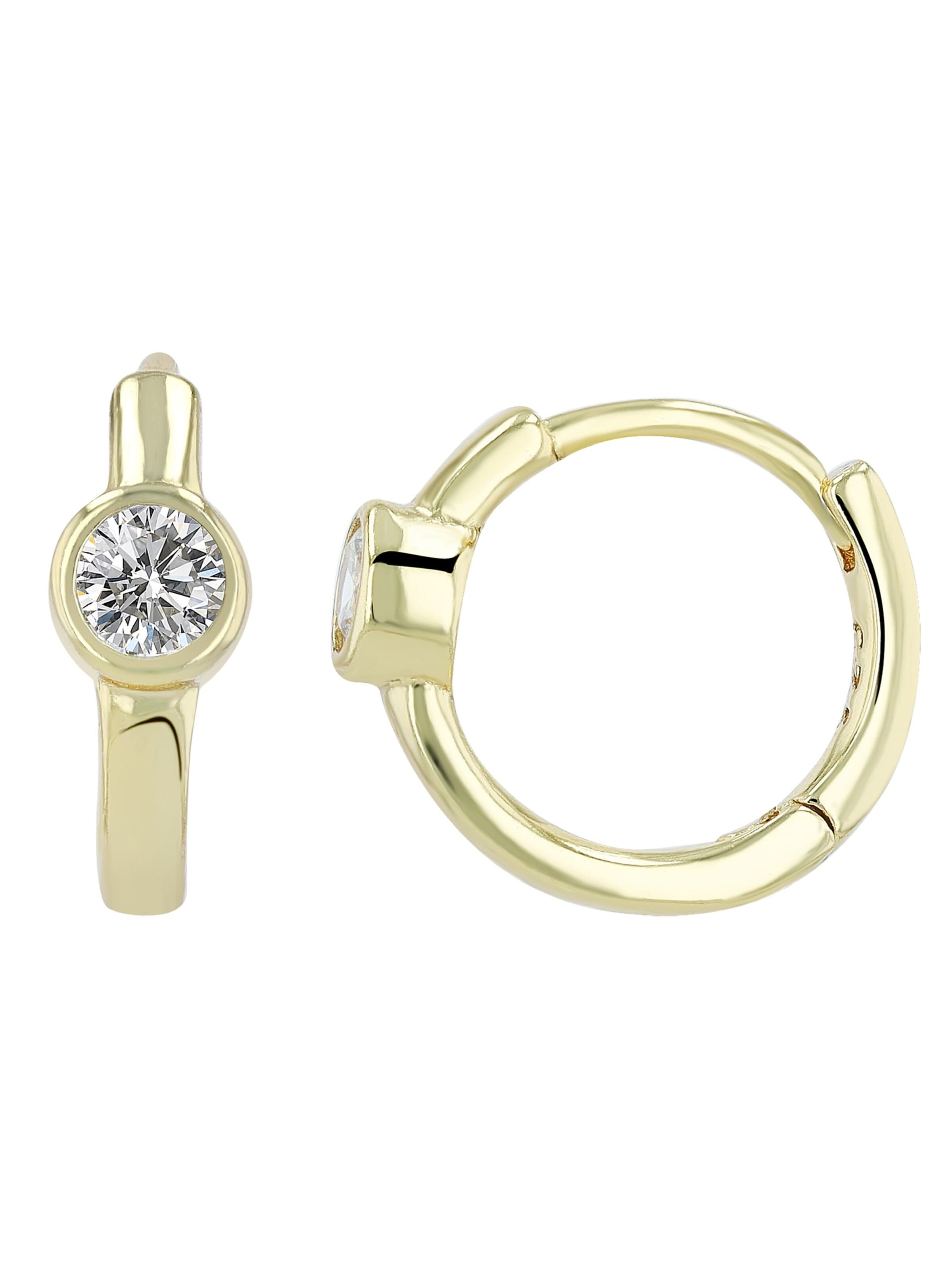 Akzent Earrings '"Mexine" aus 925 Sterlingsilber, rhodiniert, langlebig' in Gold