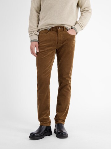 LERROS Slim fit Trousers in Brown: front