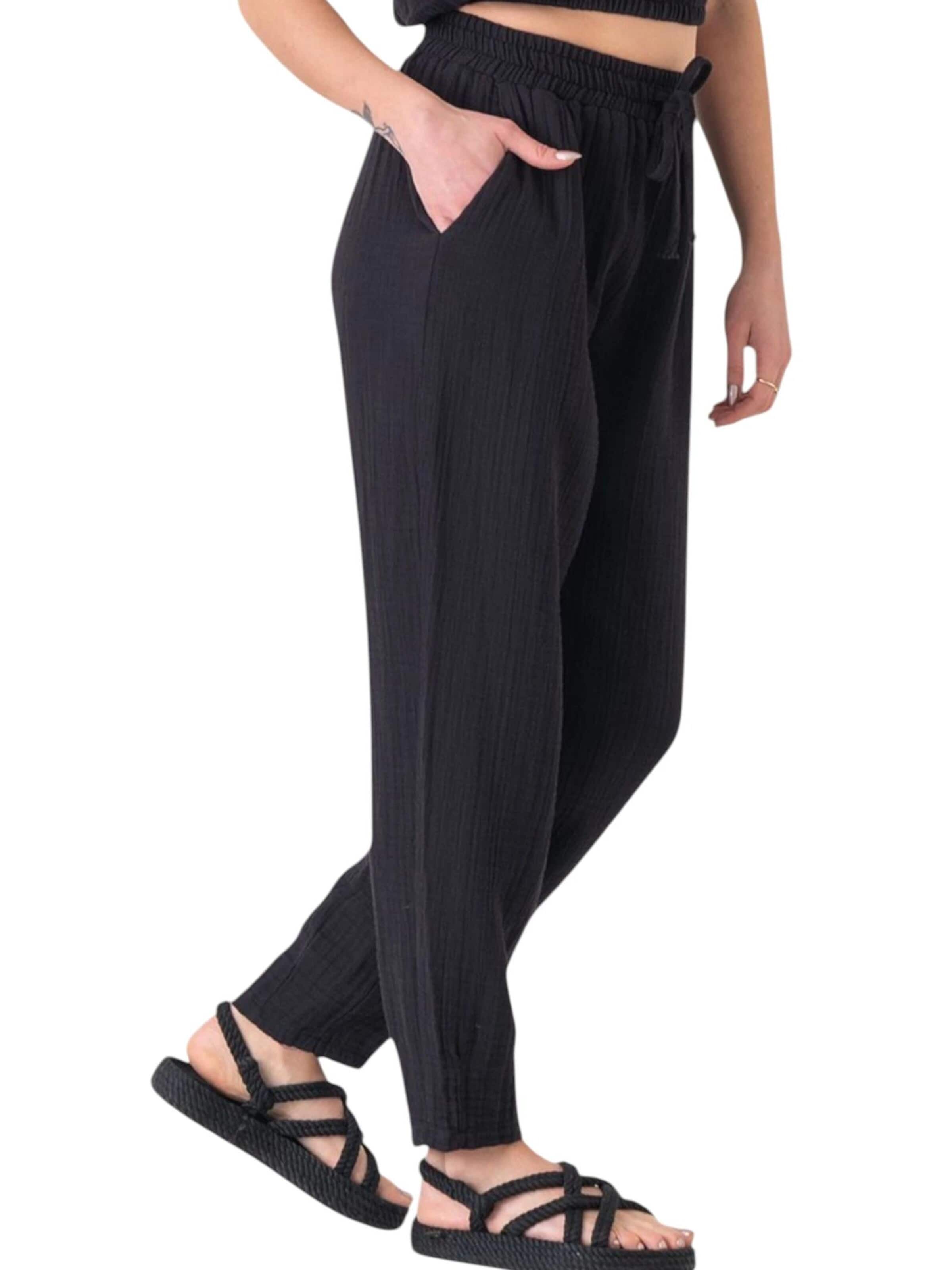 WENOR Tapered Broek 'TANORA' in Zwart