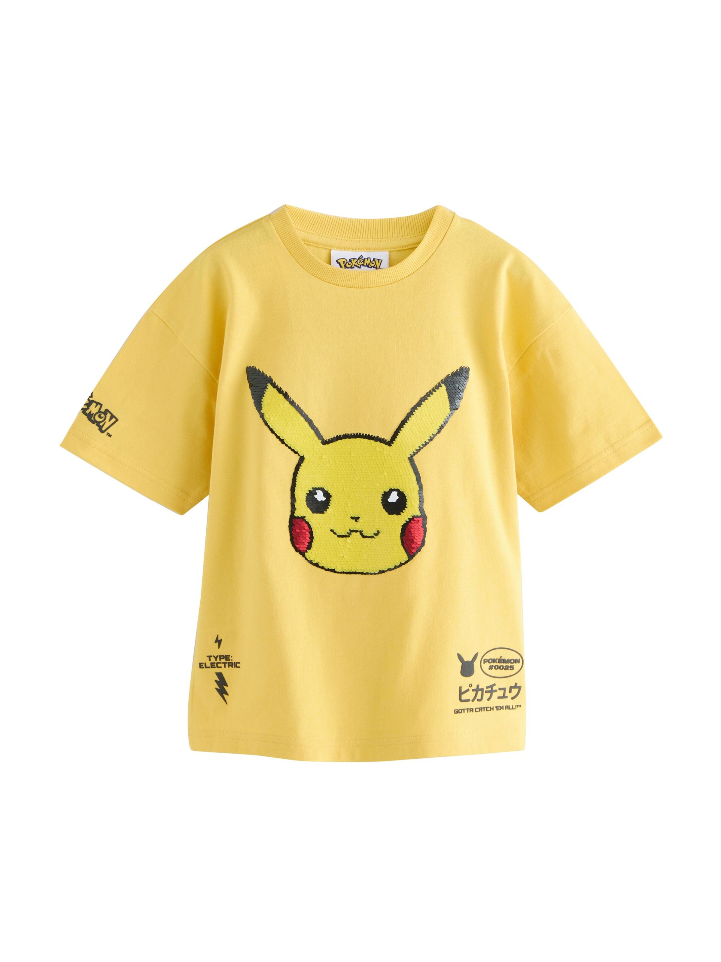 Next Shirt 'Pokémon' in Yellow: front