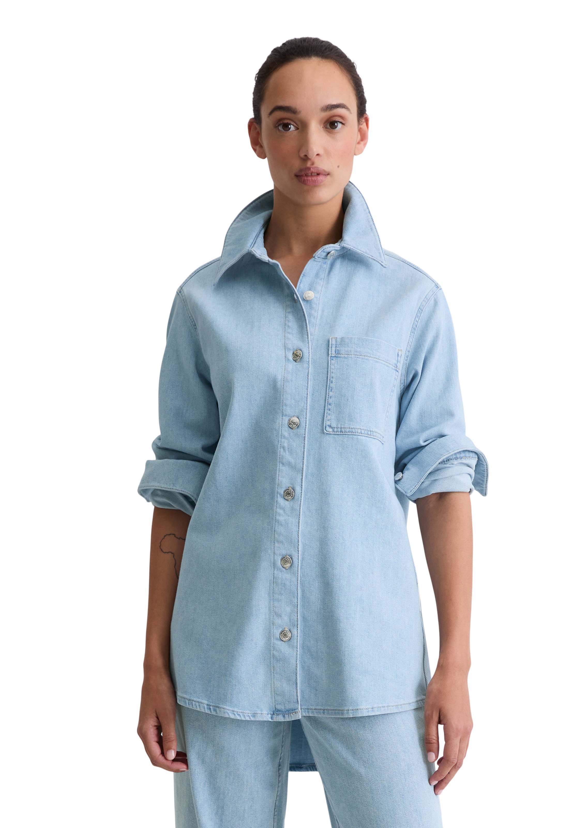 Marc O'Polo Bluse in Blau: Vorderseite