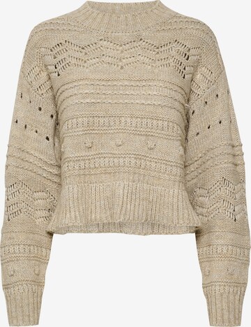 SOAKED IN LUXURY Sweater 'Joy' in Beige: front