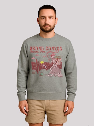 F4NT4STIC Sweatshirt 'US National Parks Grand Canyon Sunrise' in Grijs: voorkant