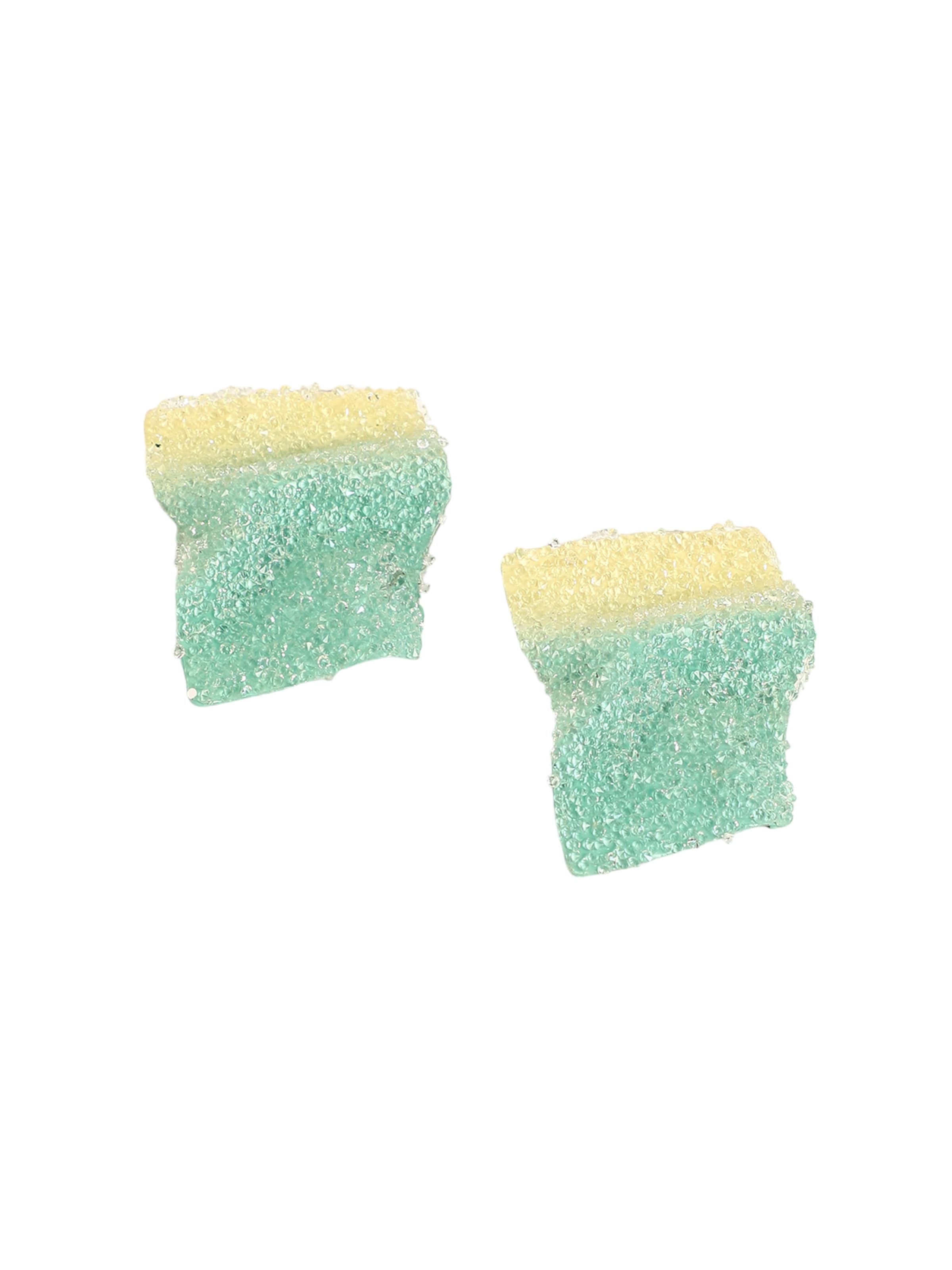 SOHI Kolczyki 'Pen' w kolorze zielony: przód