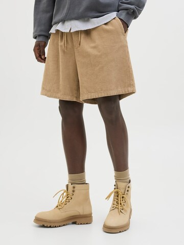JACK & JONES Широкий Штаны 'JPSTBILL' в Бежевый: спереди