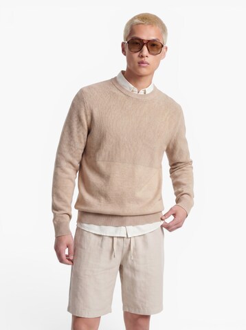JACK & JONES Pulóver 'JJCARL' - bézs: elől