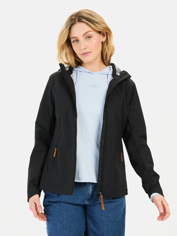 CAMEL ACTIVE Softshell Jacke aus recyceltem Polyester in Schwarz: Vorderseite