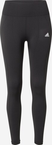 ADIDAS SPORTSWEAR - Skinny Pantalón deportivo 'Aero' en negro: frente