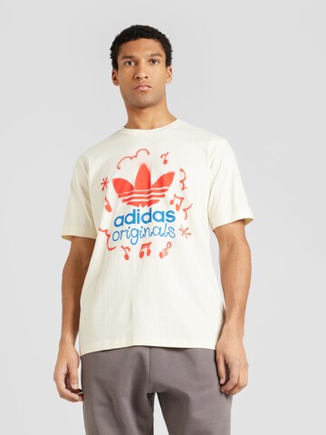 ADIDAS ORIGINALS Тениска в бяло: отпред