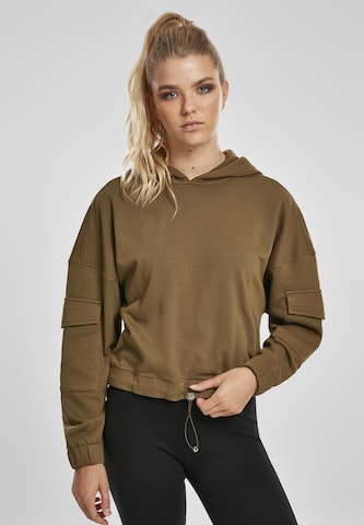 Sweat-shirt Urban Classics en vert : devant