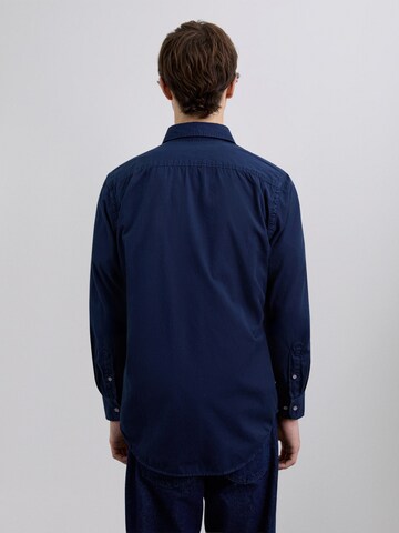 Scalpers Regular fit Overhemd 'Nos Seatle K' in Blauw