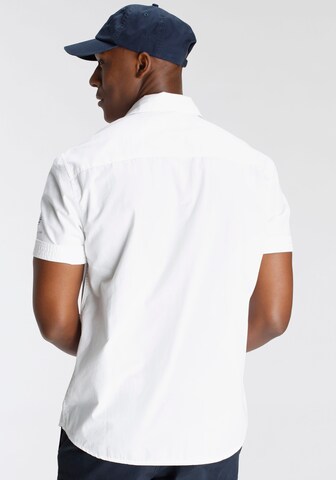 DELMAO Regular Fit Hemd in Weiß