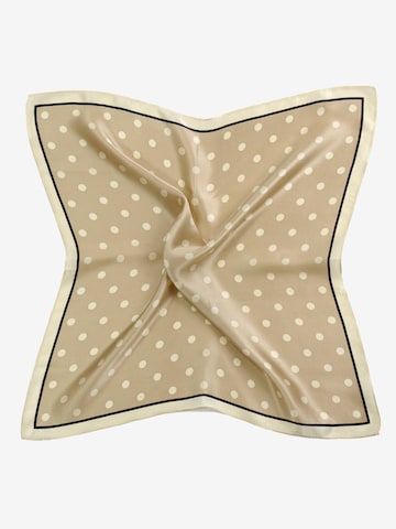 MayTree Scarf 'Seidentuch Punkte klein' in Beige: front