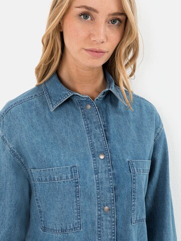 CAMEL ACTIVE Denim-Bluse aus Bio-Baumwolle in Blau