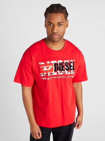 DIESEL - Camiseta en rojo: frente